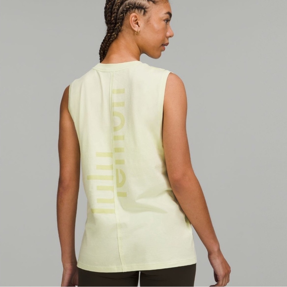 Lululemon NWT All Yours Tank Top *Graphic Wordmark sz 2 Dewy